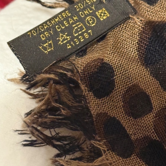LOUIS VUITTON Steven Sprouse Cashmere Silk Leopard Stole Scarf - Picture 12 of 12